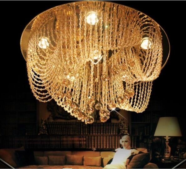 New Flush Mount Home Crystal Chandelier Ceiling Room Lighting New Flush Mount Home Crystal Chandelier Ceiling Room Lighting Fixtures Modern Res Led Lamp Iron Wine Glass From Daisy8814