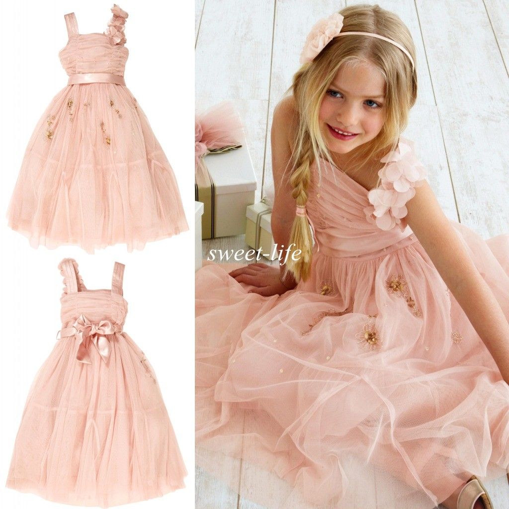 blush dresses for little girls