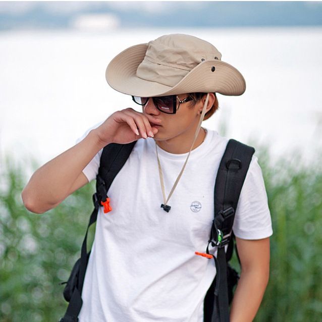 2015 Hot Men Military Cap Boonie Wide Brim Bucket Sun Hat 