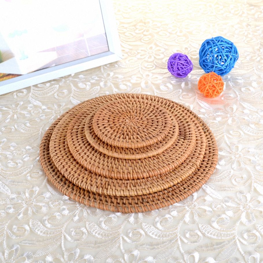 2018 Kinds Round Bamboo Coaster Tea Rattan Mat Insulation Natural 2018 Kinds Round Bamboo Coaster Tea Rattan Mat Insulation Natural Table Kitchen Carft Drop From Dailydirect 4 63 Dhgate Com