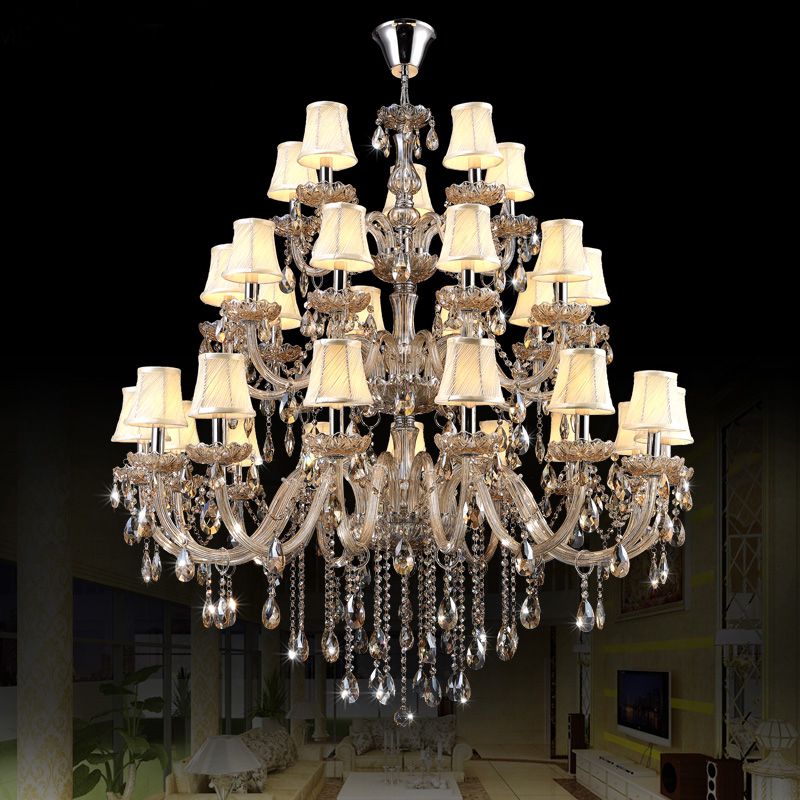 Crystal And Chrome Chandelier Hotel Lobby Egyptian Crystal And Chrome Chandelier Hotel Lobby Egyptian Chandeliers Foyer Long Living Room Led Lamp Sputnik Diy