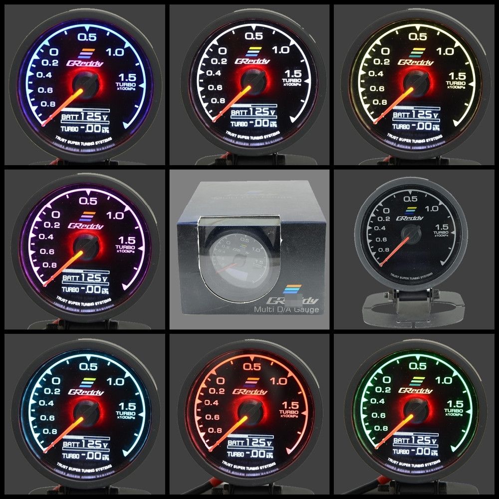 2018 62mm In 1 Racing Gauge Greddy Multi D/A Lcd Digital Display Turbo