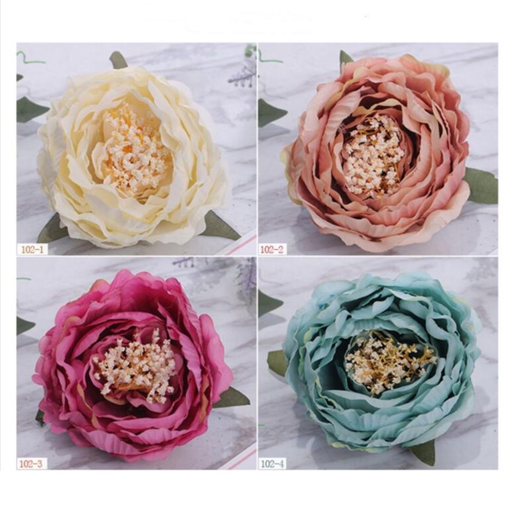 Artificial Peony Flower Head 12 Cm Diameter Wedding Party Home