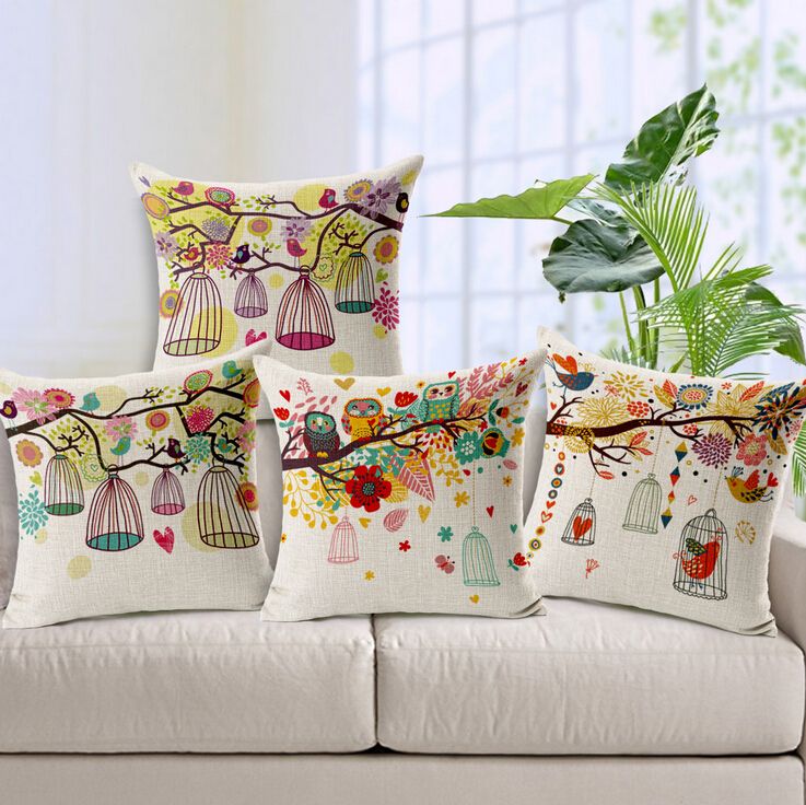 Bohemian Throw Pillows Case Bird Birdcage Cushion Cover Owl Tree Branch Cojines For Sofa Chair Almofadas Outdoor Cushions On Sale 24 Bohemian Throw Pillows Case Bird Birdcage Cushion Cover Owl Tree Branch Cojines For Sofa Chair Almofadas Outdoor Cushions On Sale 24