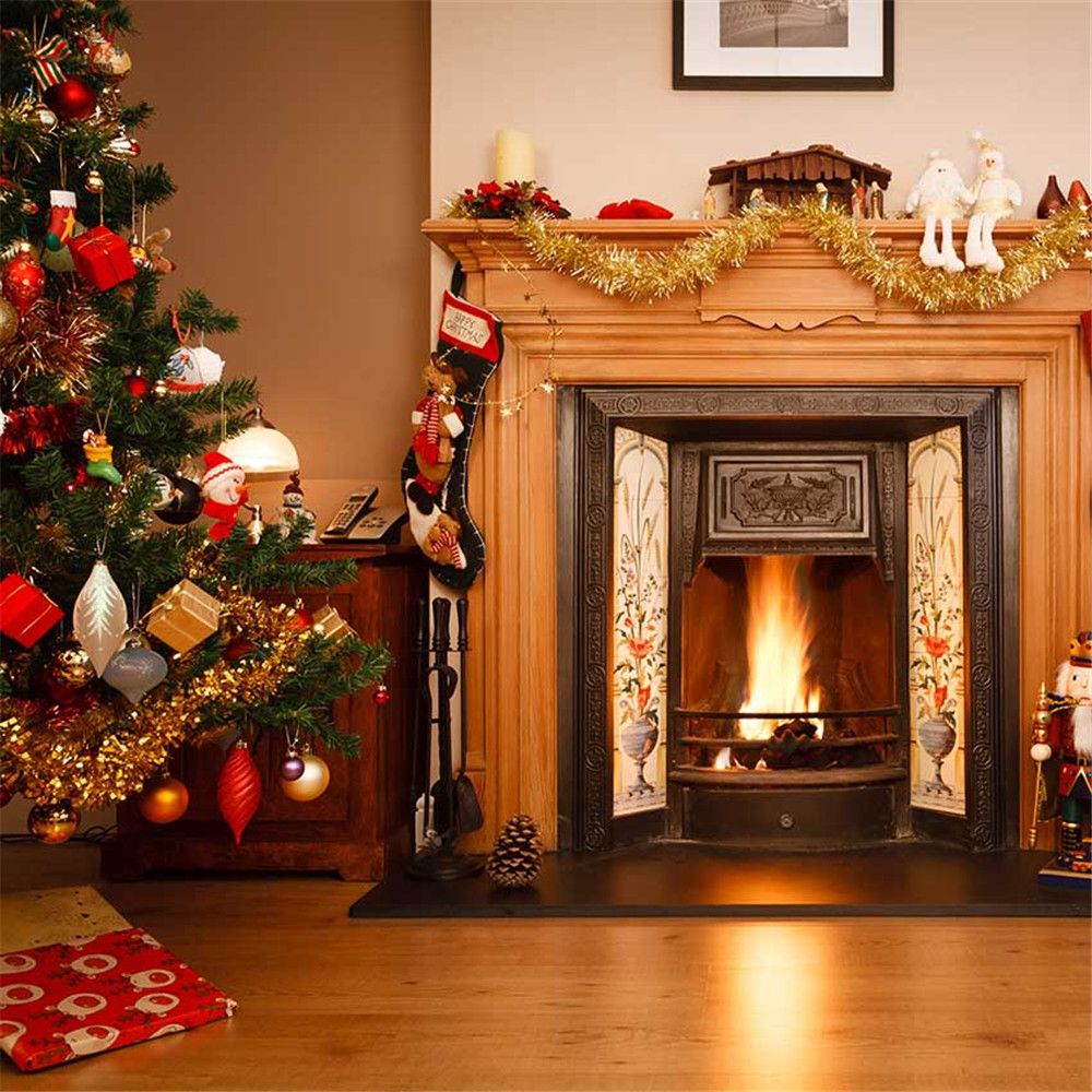 Compre Fondo De Chimenea De Feliz Navidad Para Niños Fondo De Sesión De