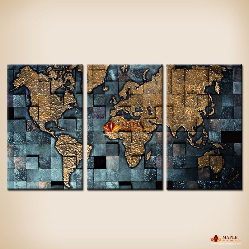 Buy Best And Latest BRAND Modern Wall Art The Abstract World Map