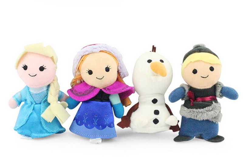 Exclusive! Frozen Elsa Anna Kristoff Olaf Finger Puppet Doll Set 10cm