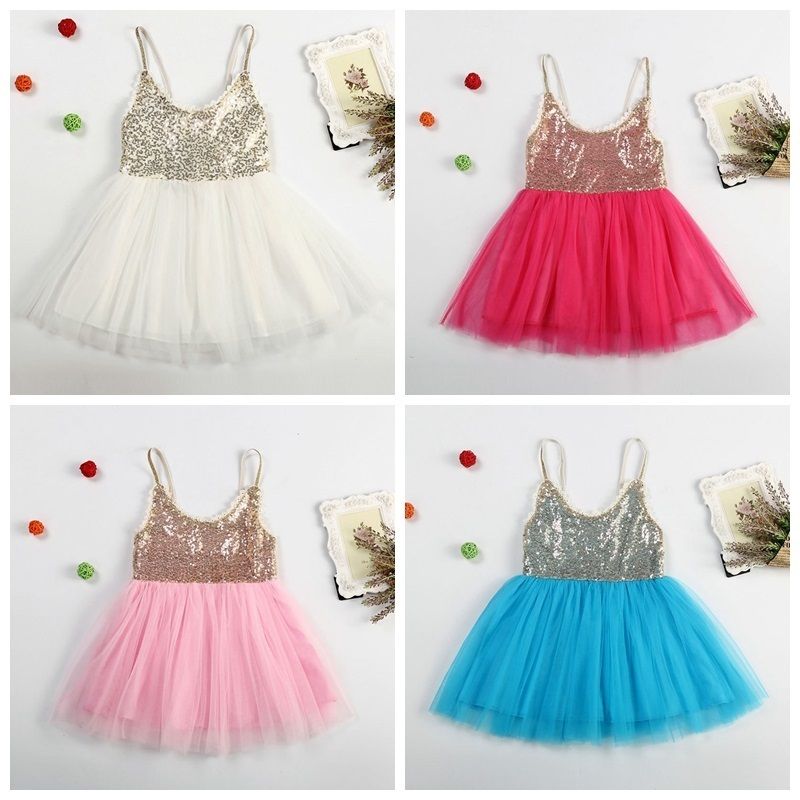 Spagetti Strap Girls Tulle Dress