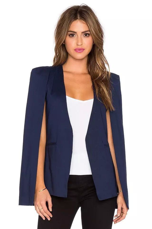 split sleeve blazer cape