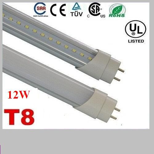 Super Bright 12W 1100 Lumens T8 2ft 0.6m Led Tube Lights AC 110 277V