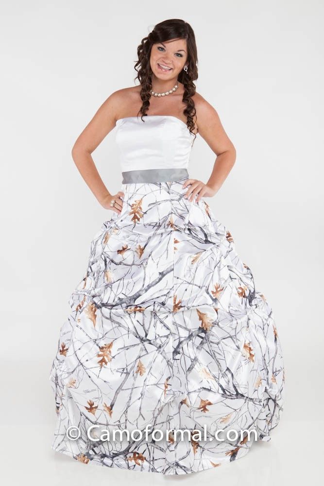 Camo Wedding Dresses For Bride ZVOCY Women's Camouflage Wedding