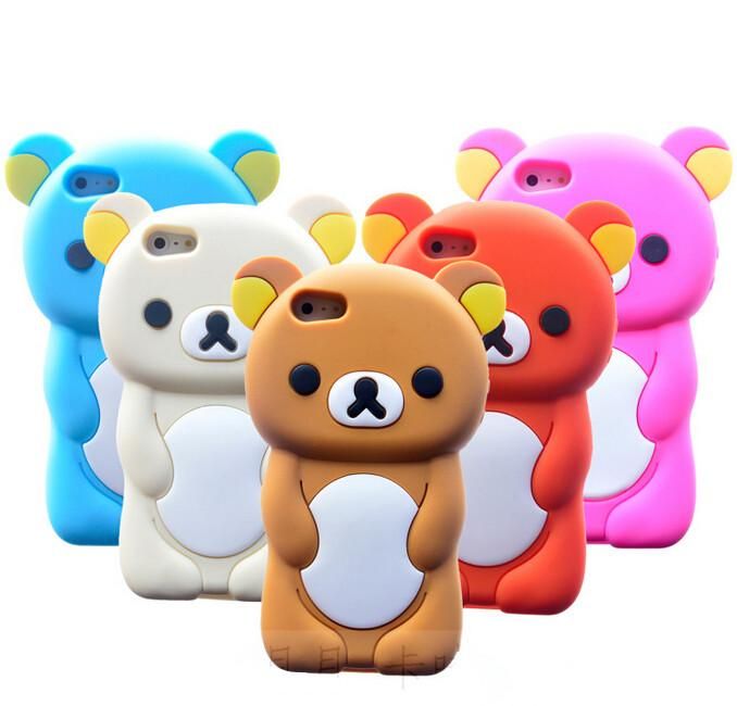 New 3d Cute Bear Rilakkuma Soft Silicone Case Cover Skin Gel Rubber