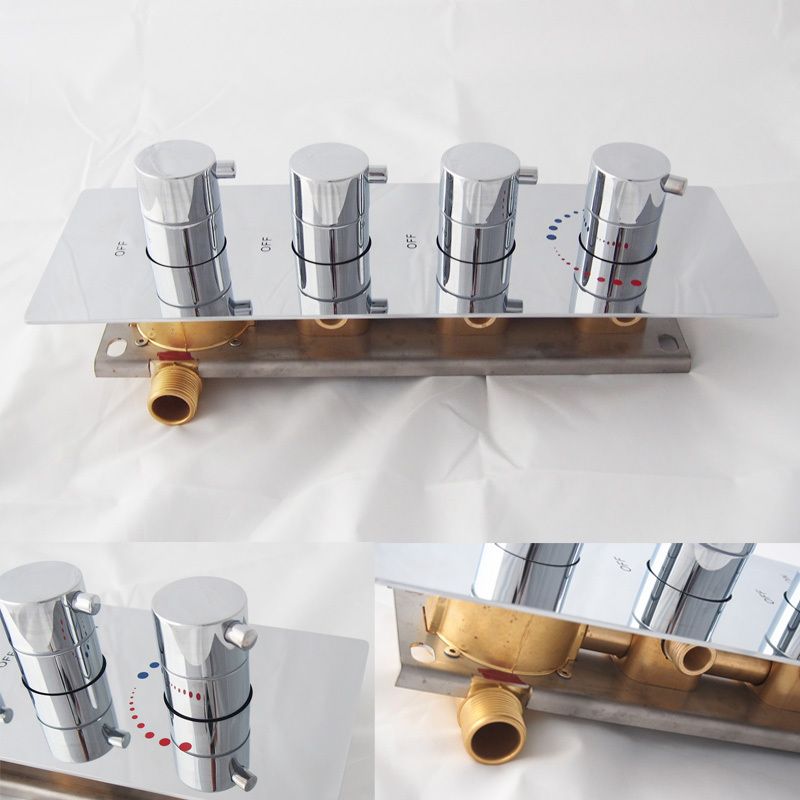 2020 All Brass 4 Function Shower Diverter Valve Chrome Shower Valve Hot