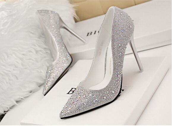 grey bridal shoes