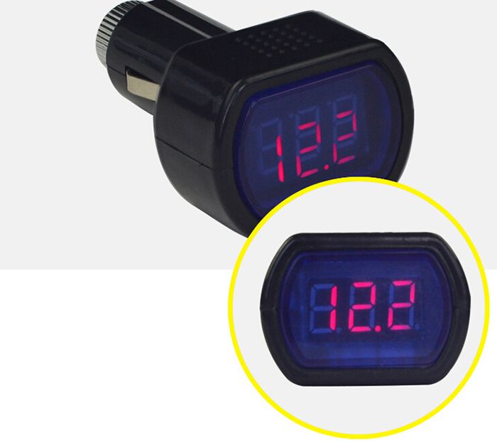2019 3432 Digital LCD Cigarette Lighter Voltage Panel Meter Monitor Car