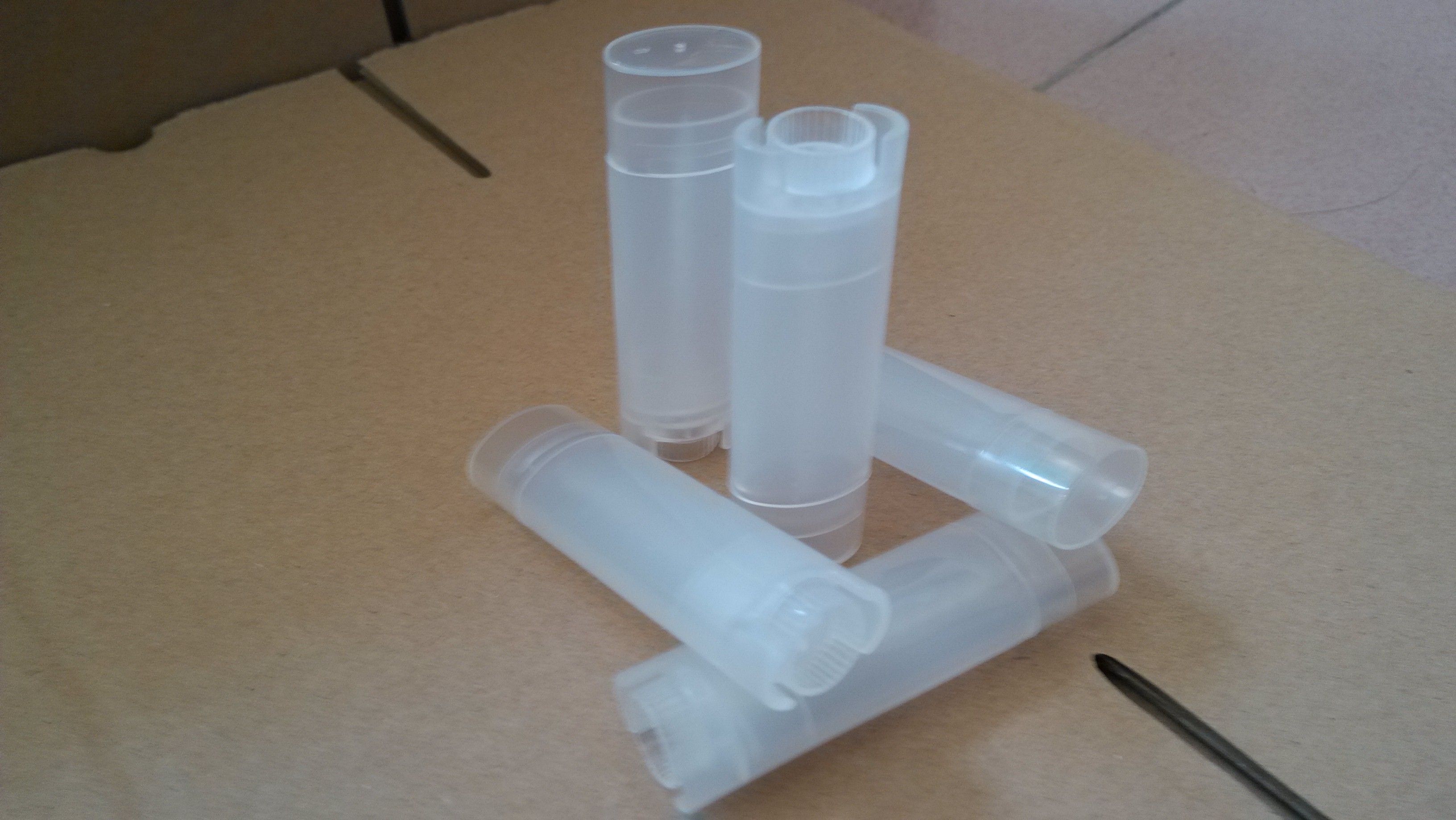 Pack Of4.5g Lipstick Tube,Empty Oval Clear Plastic Lip Balm Container