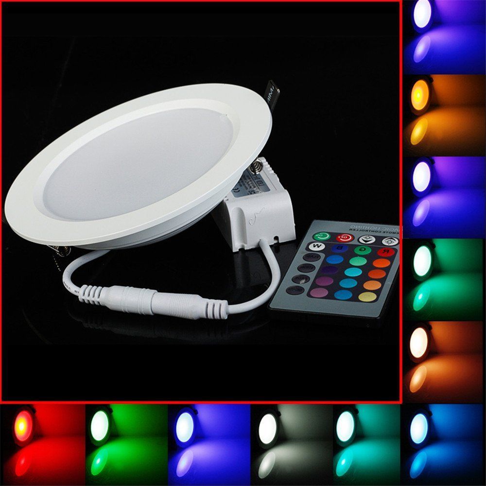 Super Bright 10w Rgb Led Ceiling Panel Downlight Lamps Lighting Super Bright 10w Rgb Led Ceiling Panel Downlight Lamps Lighting Round Shape With Remote Control Pull Down Light Downlights From Qdled037