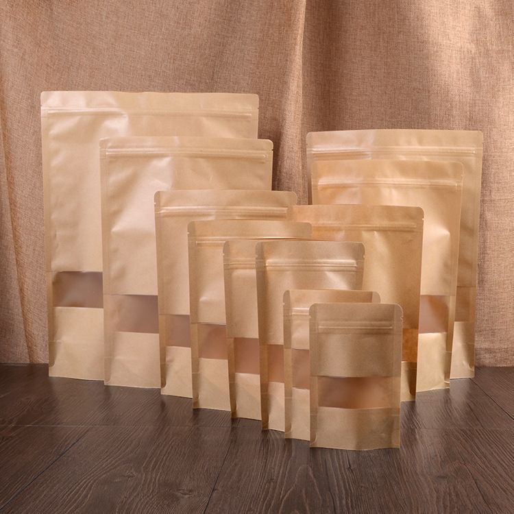 Factory Sales Directly Kraft Paper Ziplock Ecofriendly Food Package