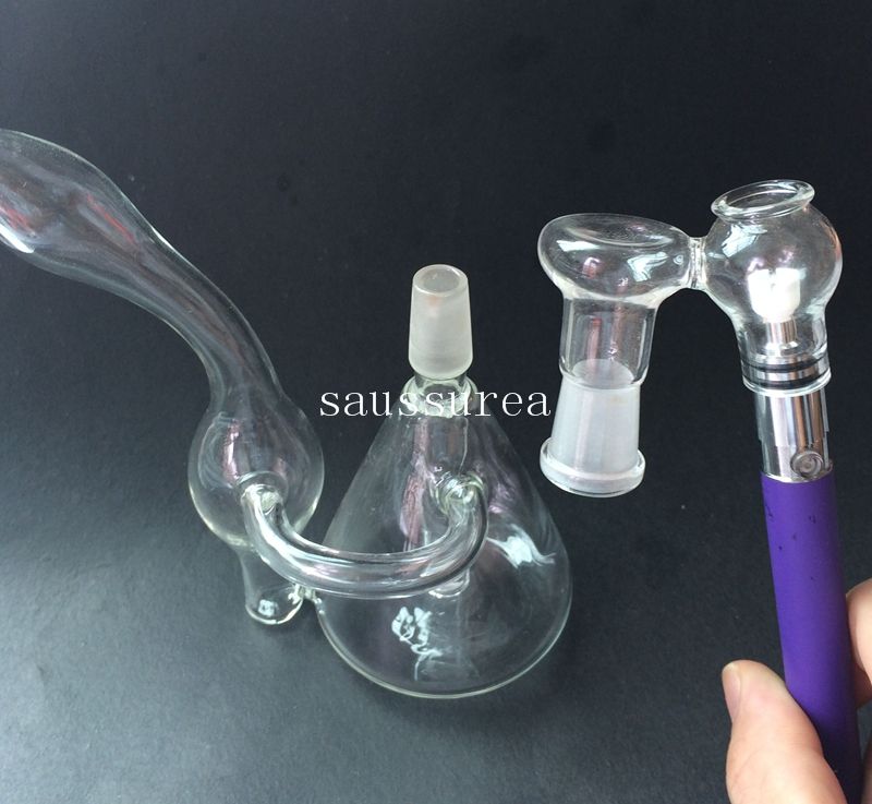 2021 Newest Glass Water Atomizer Mini Glass Bong Water Hookah Wax Dry