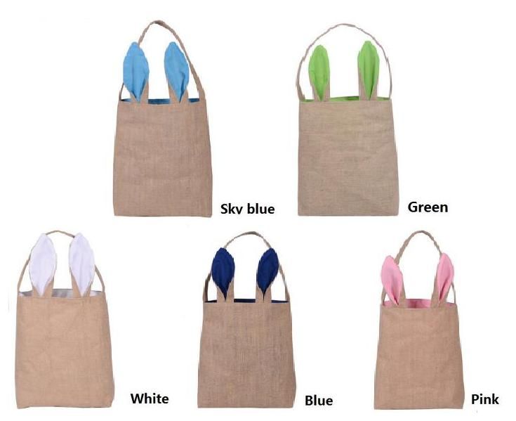 bunny ears basket easter gift bag classic rabbit ears canvas cloth