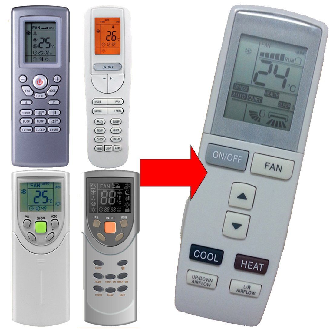 AC Remote Control Ys1f Ys1ff Ys1fa Ys1faf Yaa1fbf Yaa1fb1 Yaa1fb1f