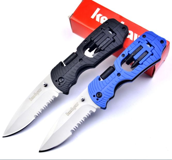 KERSHAW 1920 Half Gear Serrated Tool Folding Pocket Knife Drop Point