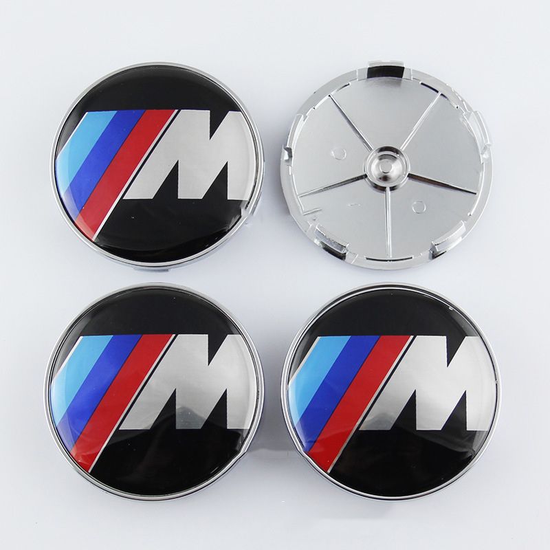 4 X 68mm ///M Wheel Center Cap Sticker Wheel Hub Cap Cover Decal Emblem