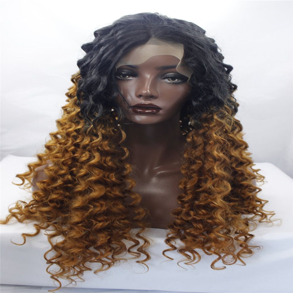 Lace Front Wigs Curly Hair Best Quality Synthetic Ladys Hair Wig