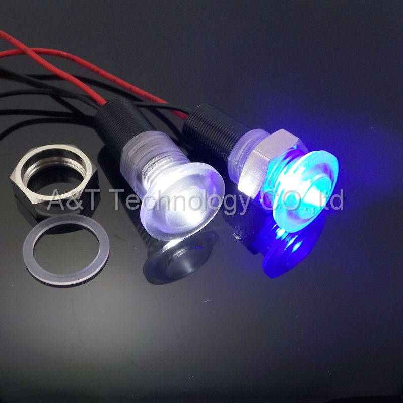 2019 Custom Made White Led Signal Light 12v Blue Indicator Lamp ,Home