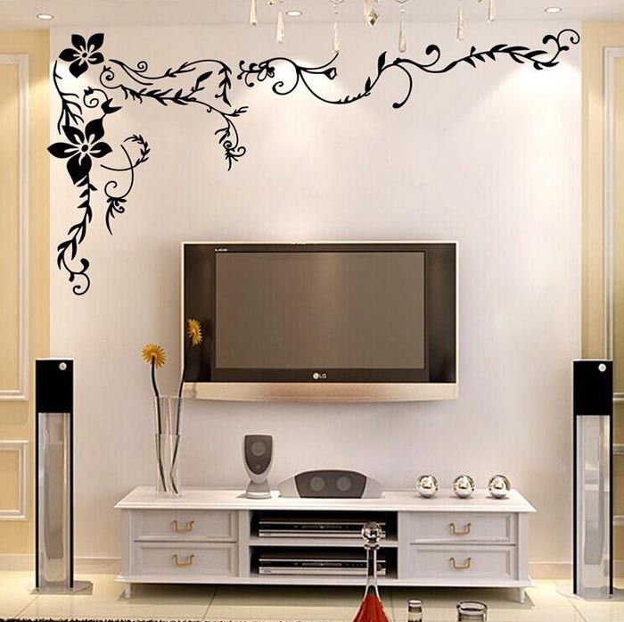Flower Vine Wall Stickers Flowers Home Decor Large Paper Flower Vine Wall Stickers Flowers Home Decor Large Paper Living Room Bedroom Sticker On The Wallpaper Poster