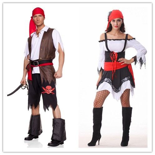 Pirates Of The Caribbean Men And Women Wrestling Costume Halloween ...