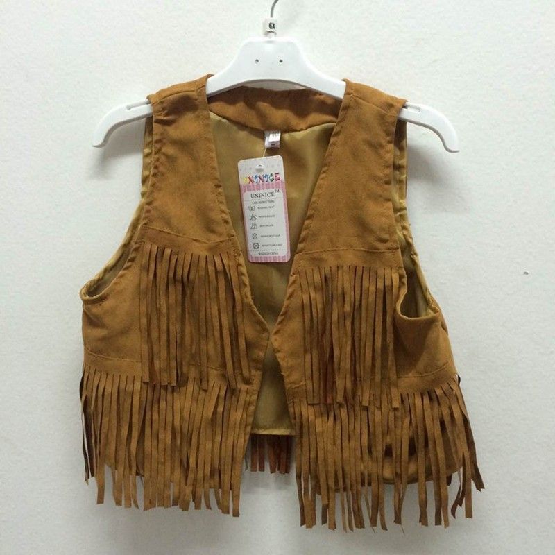 Fashion Kids Tassel Coat Jacket Waistcoat Sportswear Fringe Hoodies