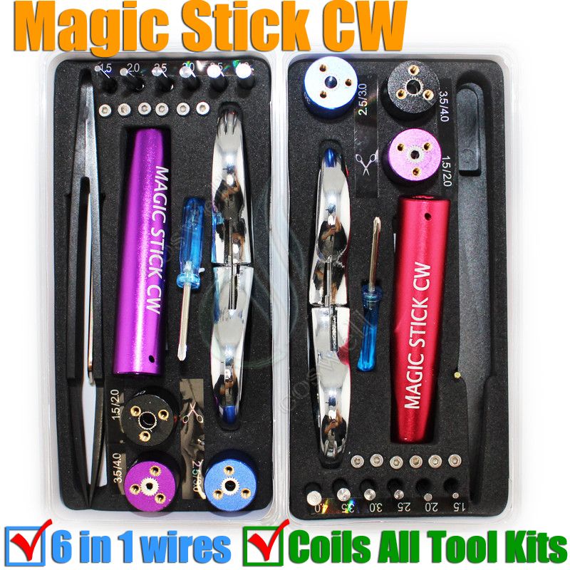 RDA Pre Coil Tool Magic Stick CW Box Master Vape Jig Kit 6