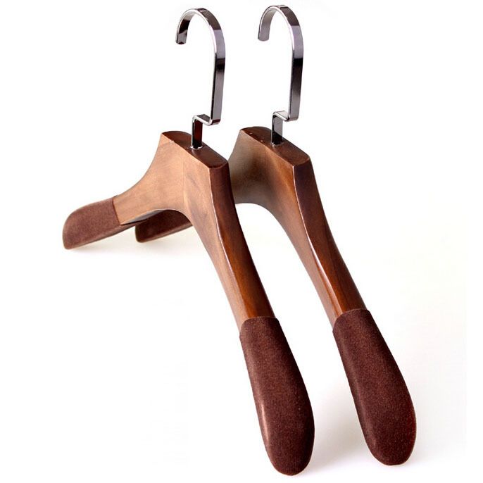 2018 Non Slip Velvet Wooden Coats Hanger Deluxe Long Hook Flocked 2018 Non Slip Velvet Wooden Coats Hanger Deluxe Long Hook Flocked Wood From Hangerworld 7 04 Dhgate Com