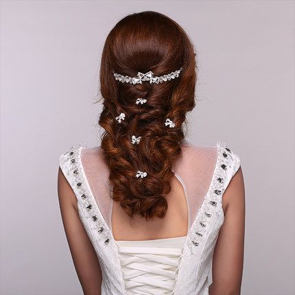 Fashion Pearl Hair Pins Crystal Hair Jewellery Wedding Bridal