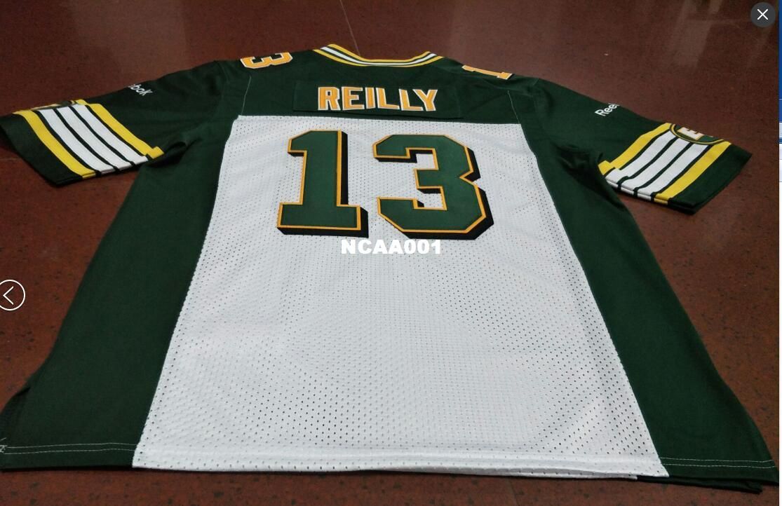 Cheap Men Edmonton Eskimos 13 Mike Reilly White Green College Jersey