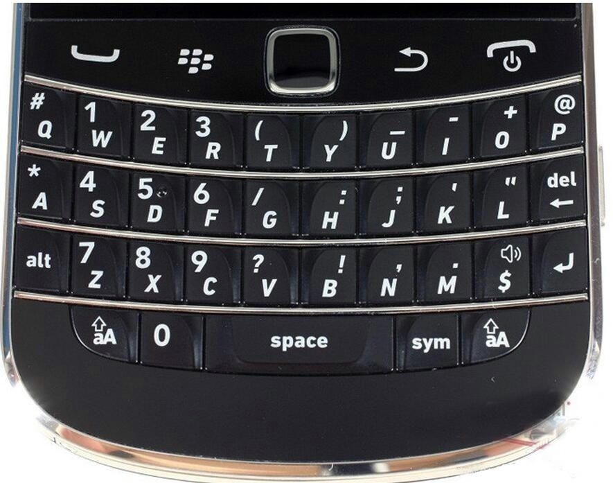 Ursprüngliche Blackberry 9900 AZERTY QWERTY-Tastatur 2,8 Zoll WiFi GPS 5.0MP Refurbished-Handy