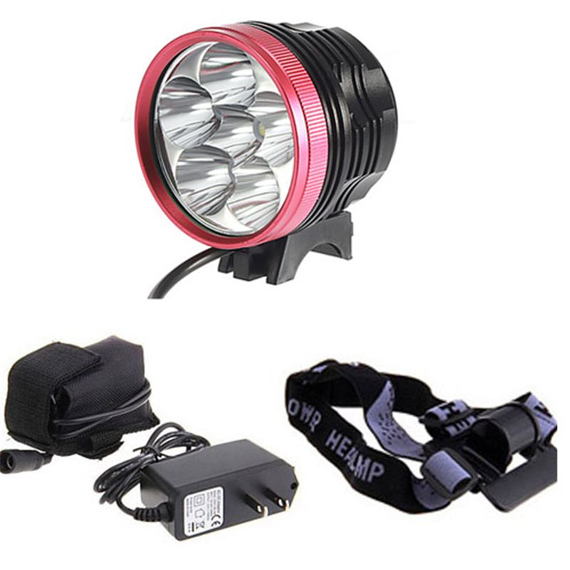 Red LED Bicycle Front Head Lights Rechargeable Cree T6 Bike Headlamps