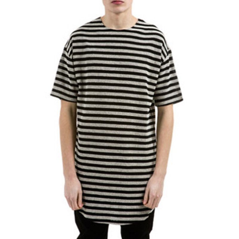 Swag Clothing For Men Kanye West Tshirt After Long Extended Navy