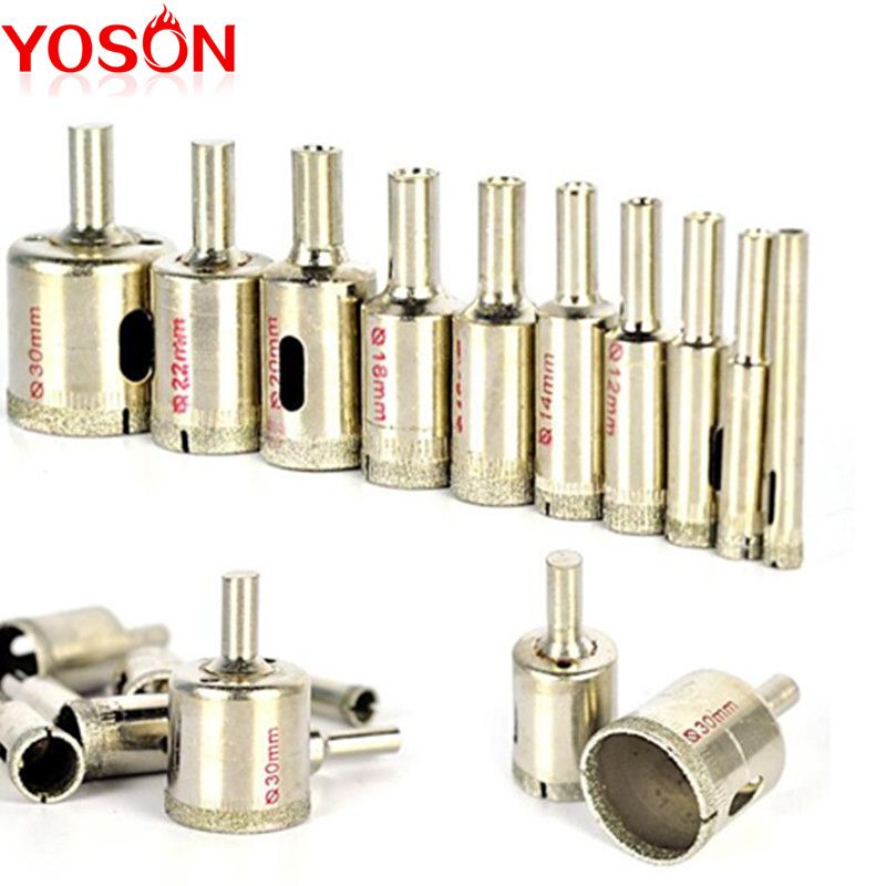 2020 Glass Drill Bit Diamond Core Drill Bit Set Ceramic Hole Saw For