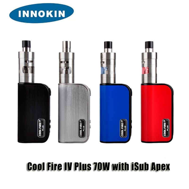 100 Original Innokin Cool Fire IV Plus 70W With ISub Apex Tank Kit 3300mAh CoolFire Battery Mod