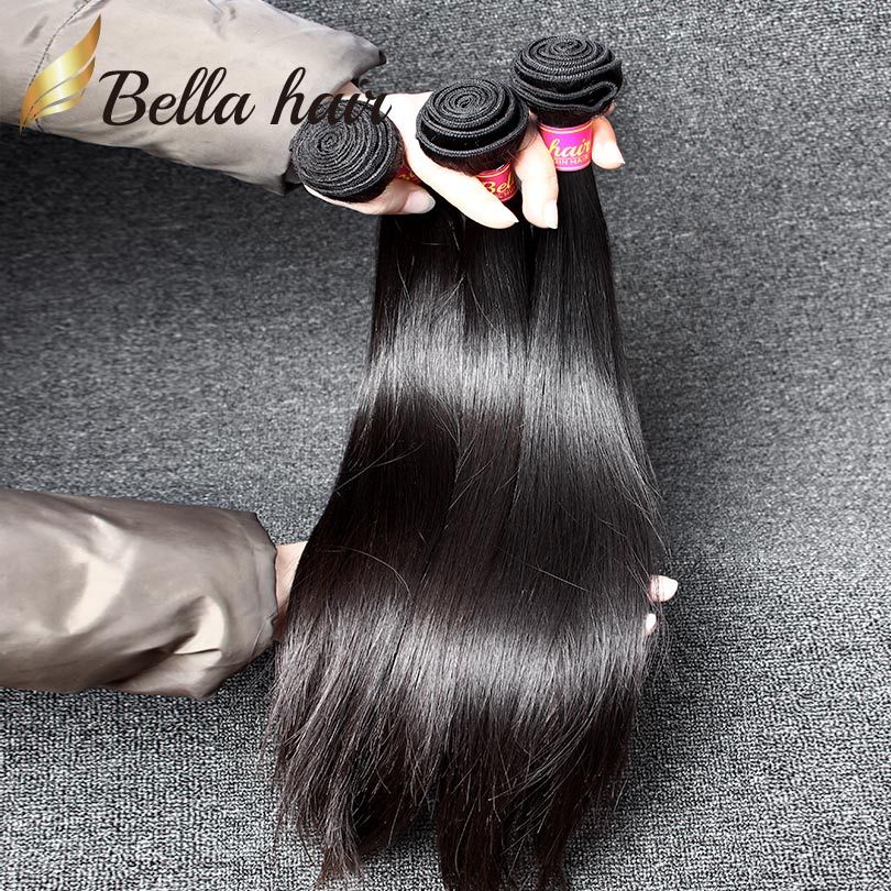Brazilian Hair Extensions Virgin Human Hair Weaves Natural Color Bella