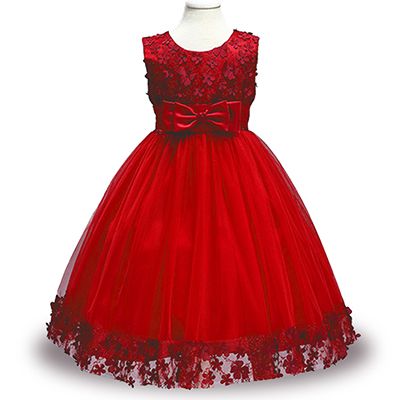 Compra Niños Niña Infante Flor Pétalos Vestido De Dama De Honor Niño Vestido  Elegante Vestido Infantil Vestido De Fiesta Formal Vino Rojo Barato |  Entrega Rápida Y Calidad | DHgate Spain \u0026 Mexico