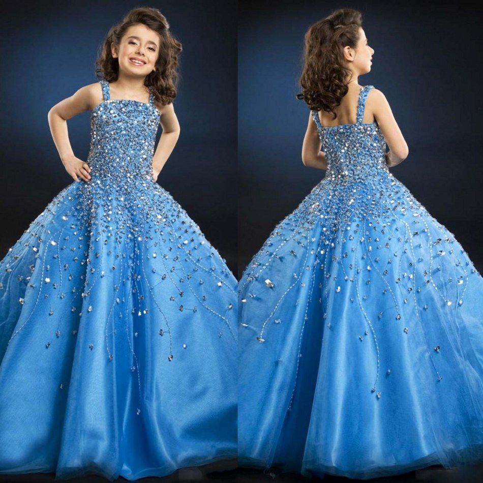 So Beautiful Luxury Crystal Little Girl Flower Girl Formal Pageant ...