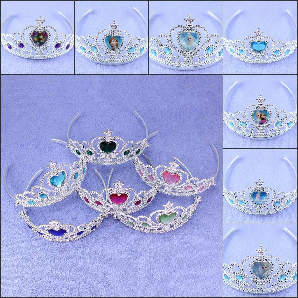 Frozen Elsa Anna Silver Crown Hair Bands Birthday Christmas Gifts For