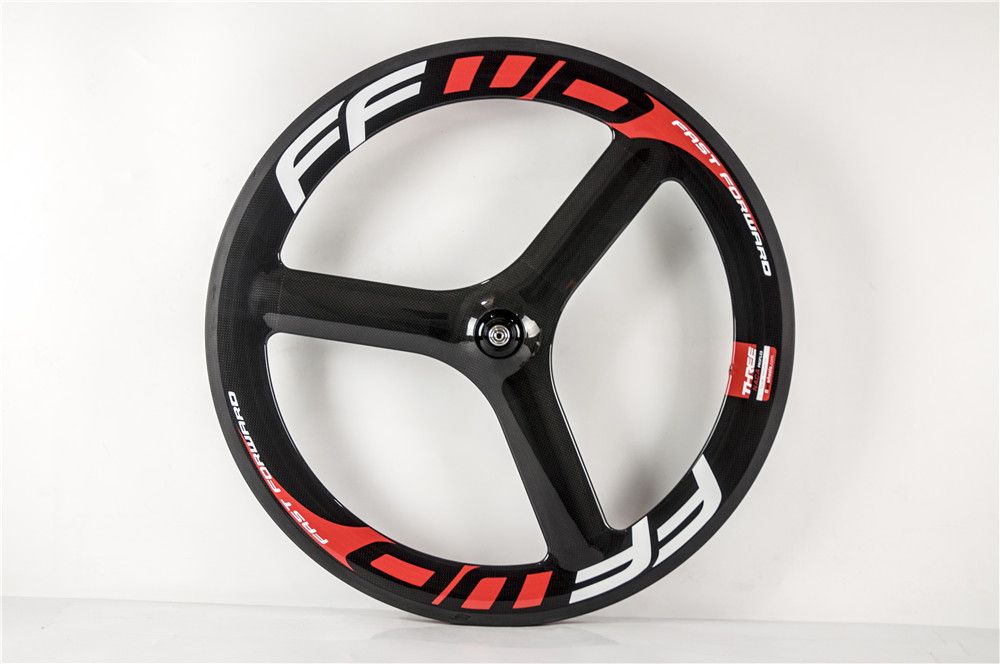 carbon tri spoke front wheel