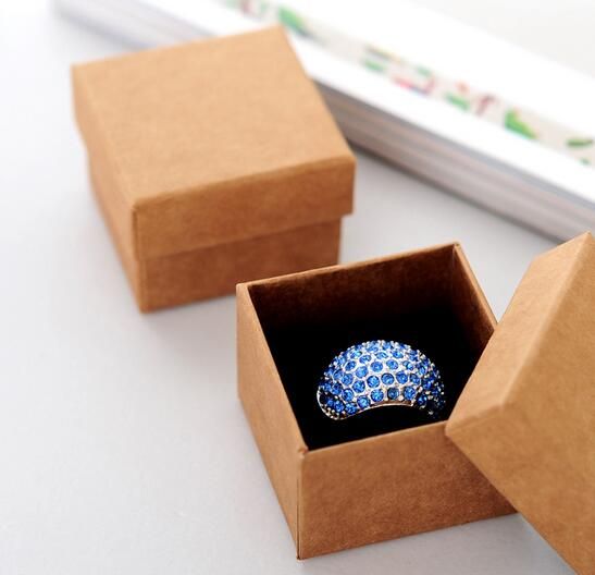 High Quality Jewelry Box/ Lovers Ring Box/Gift Package/ Kraft paper Box For Women Jewelry Storage box display 5*5*3.8cm