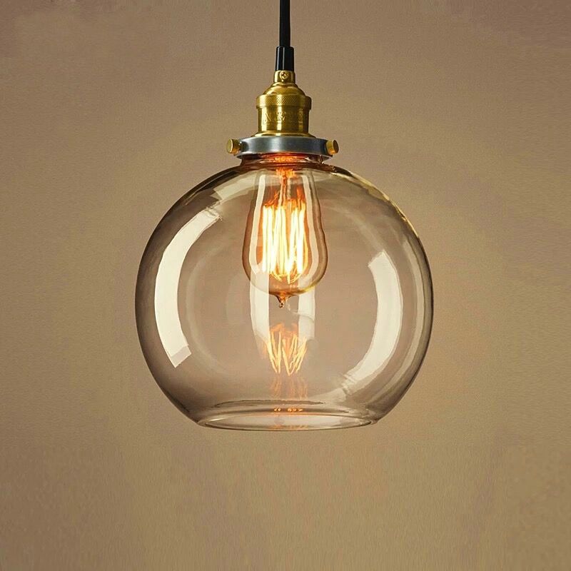 Clear Glass Globe Pendan Light Modern Kitchen Pendant Lighting Ul Clear Glass Globe Pendan Light Modern Kitchen Pendant Lighting Ul Listed Copper Base Hanging Ceiling Lamp Bulbs Red