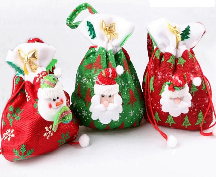 2016 New Candy Bags Christmas Gift Bag Xmas Bag For Children Christmas Decoration Supplies ...