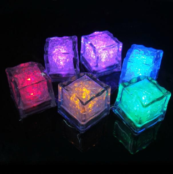 led ice cubes fast flash night light slow flashing changing led lamp